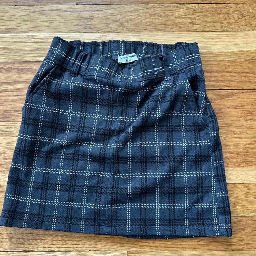 Abercrombie Kids Black Plaid Skirt